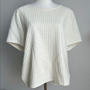 NWT W5 Anthropologie Women’s Butter Yellow Coastal Grandma‎ Relaxed Boxy Top XL